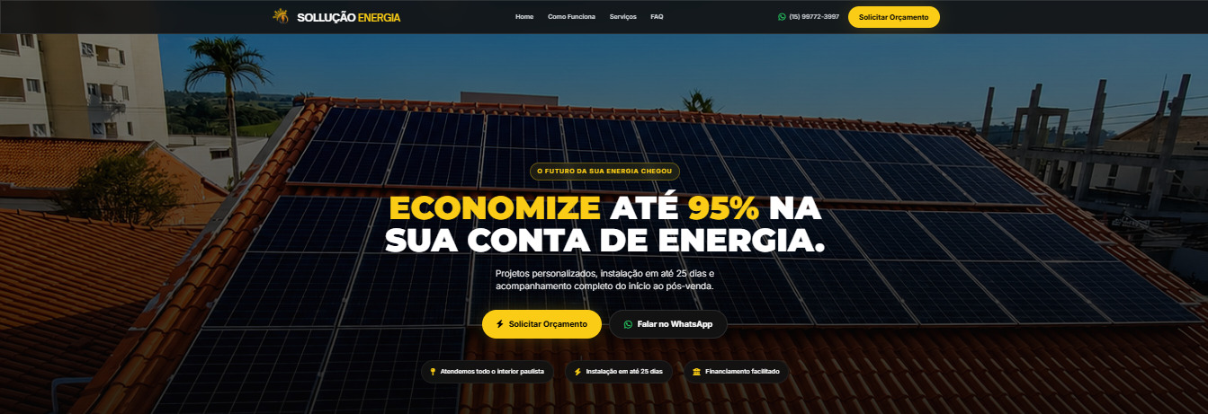 Case de Sucesso: Desenvolvimento de Site, Gestão de Meta Ads, Google Ads e Redes Sociais para a Sollução Energia